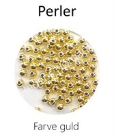 Perler 3 mm farve guld